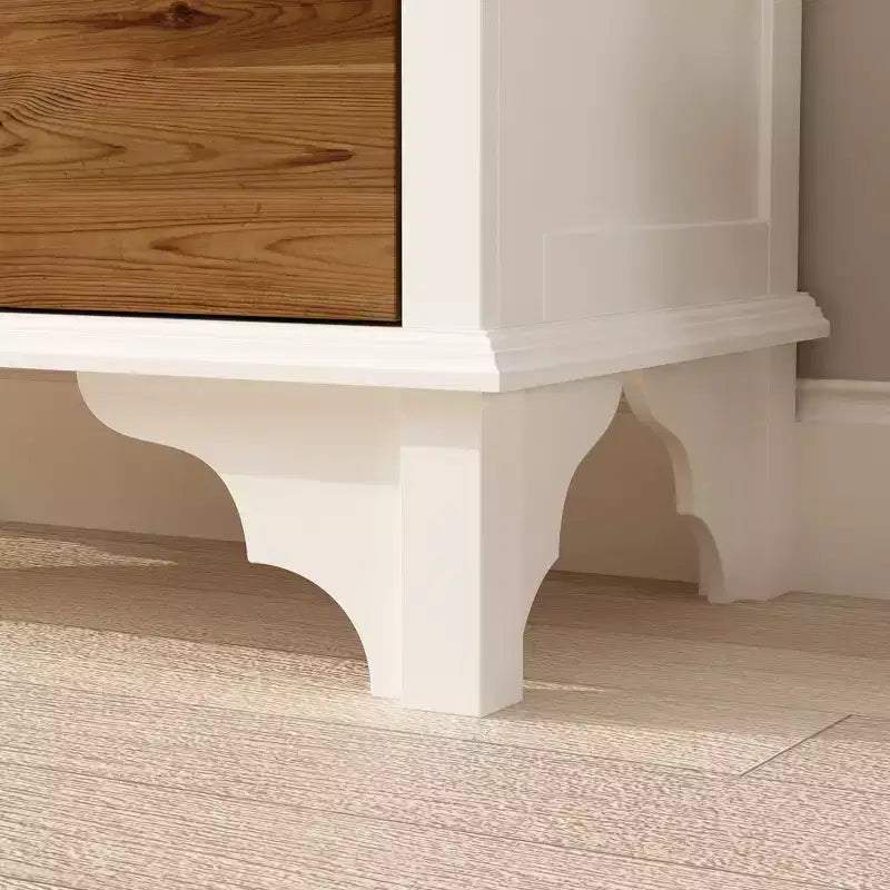 Armadietto portaoggetti verticale bianco, ante in vetro ad arco goffrate, librerie, vetrina, mobile dispensa, armadio laterale