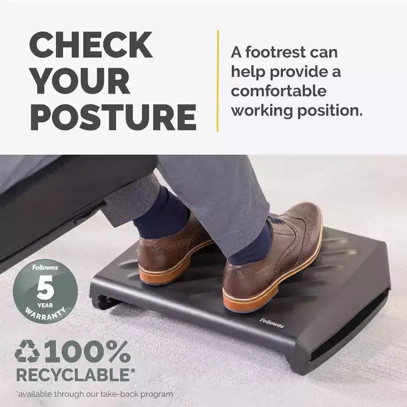 Poggiapiedi ergonomico, nero