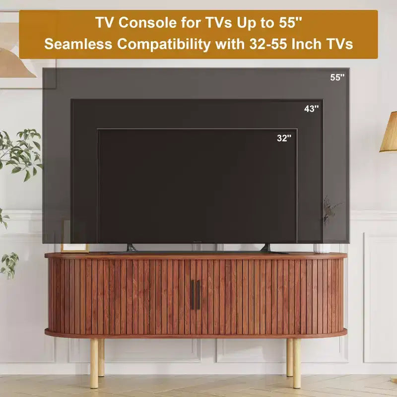 Mobile porta TV, console TV moderna con scomparto e anta scorrevole, mobile per l'intrattenimento da gaming con armadietto per soggiorno, camera da letto
