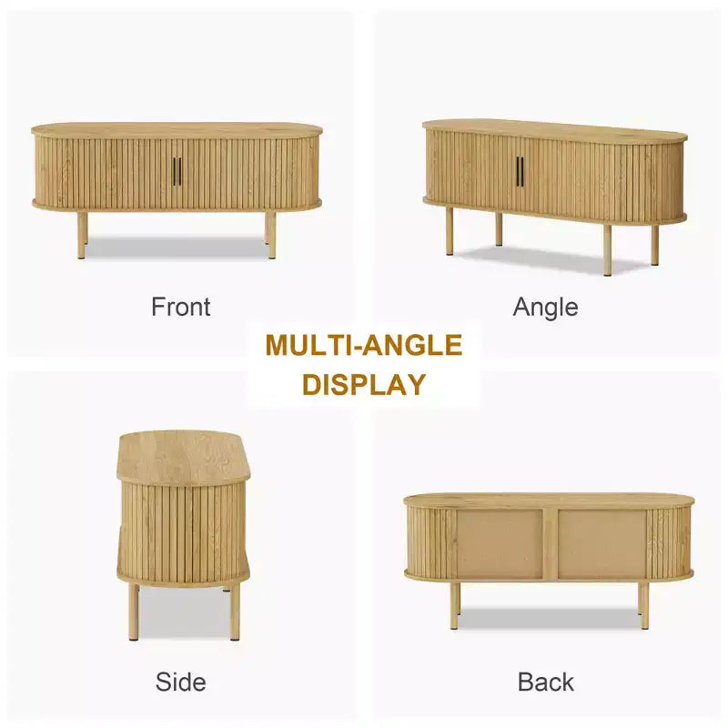 Mobile porta TV, console TV moderna con scomparto e anta scorrevole, mobile per l'intrattenimento da gaming con armadietto per soggiorno, camera da letto