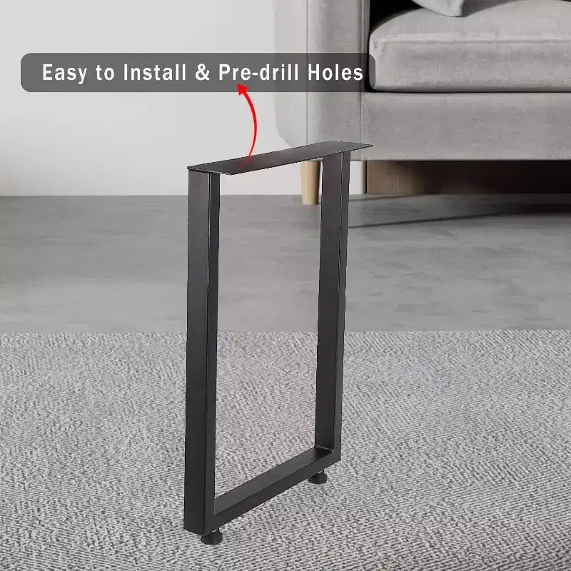 Gambe per tavolo in metallo nero, gambe per mobili in stile industriale per tavoli da pranzo, tavolini da caffè, supporto durevole e moderno per casa e ufficio