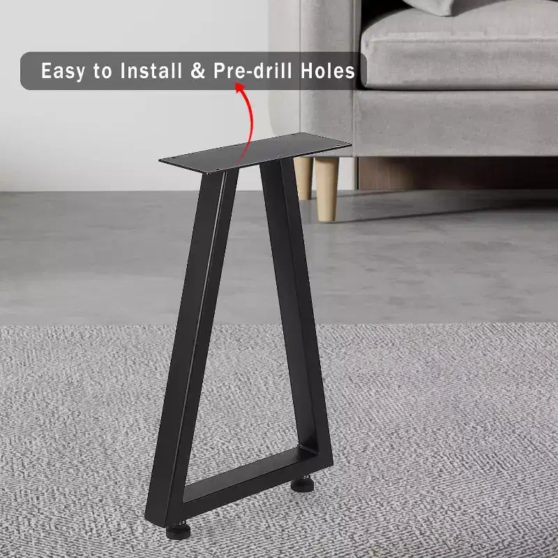 Gambe per tavolo in metallo nero, gambe per mobili in stile industriale per tavoli da pranzo, tavolini da caffè, supporto durevole e moderno per casa e ufficio