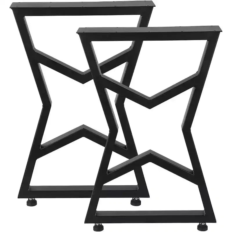 Gambe per tavolo in metallo nero, gambe per mobili in stile industriale per tavoli da pranzo, tavolini da caffè, supporto durevole e moderno per casa e ufficio
