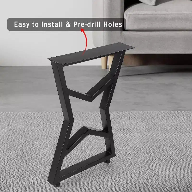 Gambe per tavolo in metallo nero, gambe per mobili in stile industriale per tavoli da pranzo, tavolini da caffè, supporto durevole e moderno per casa e ufficio