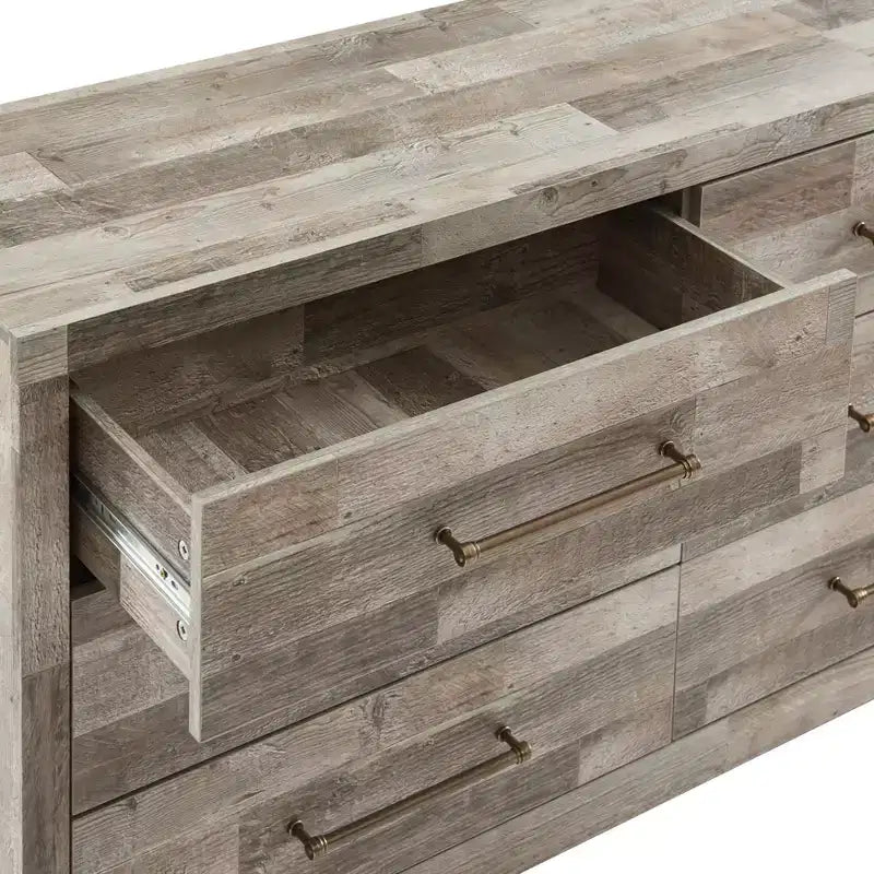 Comò moderno a 6 cassetti, armadietto grande per camera da letto, soggiorno, ingresso