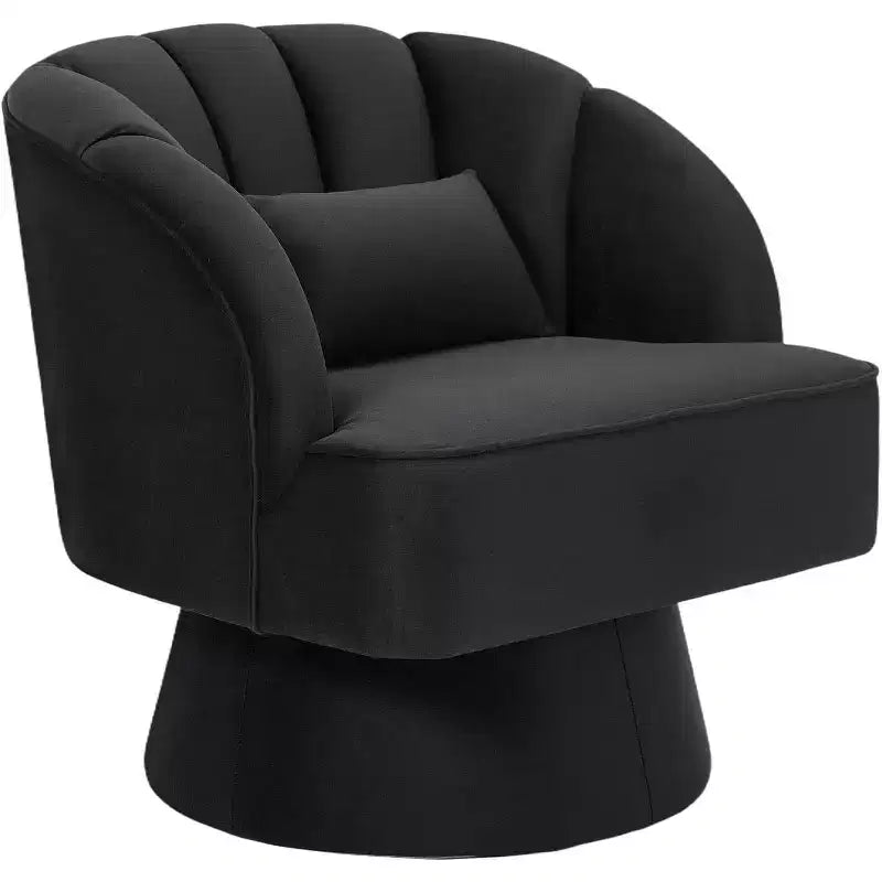 Poltrona girevole a 360° - Poltrona lounge in morbido velluto teddy