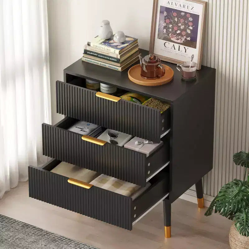 Cassettiera a 3 Cassetti per Camera da Letto, Comò Moderno, Unità Organizer con Cassetti Contenitori