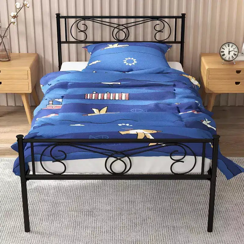 Letto a piattaforma in metallo - 12 contenitori Full Size