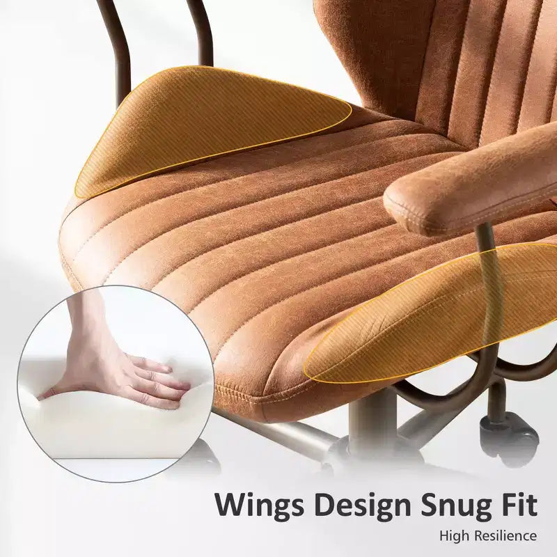 Sedia da Ufficio Ergonomica Moderna per Computer, in Tessuto Scamosciato, per Dirigenti o Ufficio Domestico