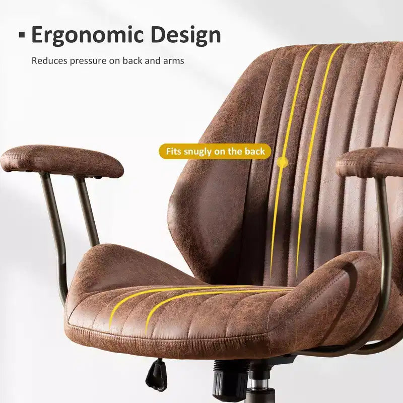 Sedia da Ufficio Ergonomica Moderna per Computer, in Tessuto Scamosciato, per Dirigenti o Ufficio Domestico