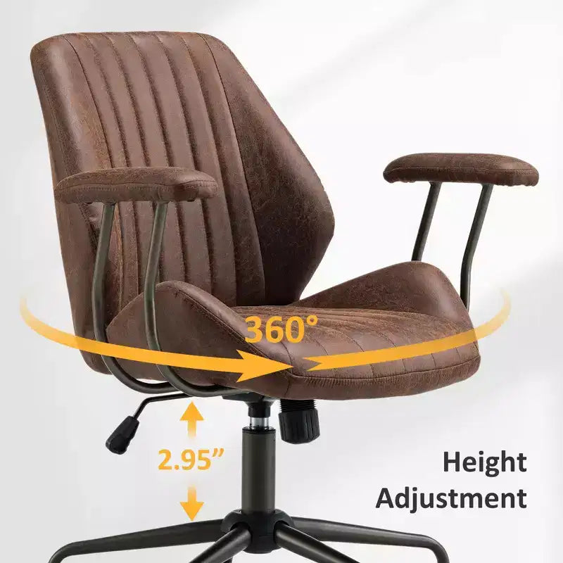 Sedia da Ufficio Ergonomica Moderna per Computer, in Tessuto Scamosciato, per Dirigenti o Ufficio Domestico