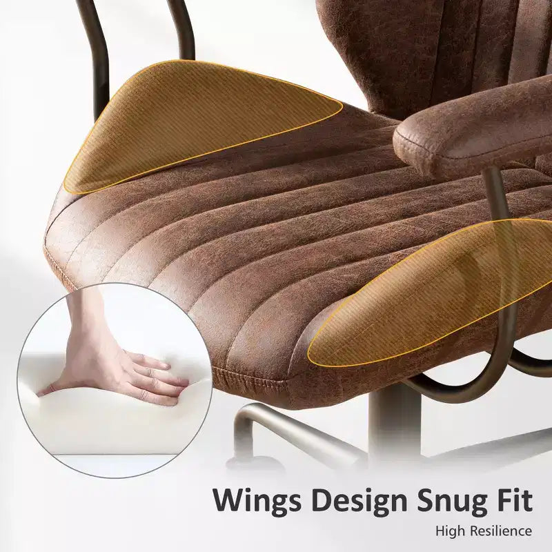 Sedia da Ufficio Ergonomica Moderna per Computer, in Tessuto Scamosciato, per Dirigenti o Ufficio Domestico