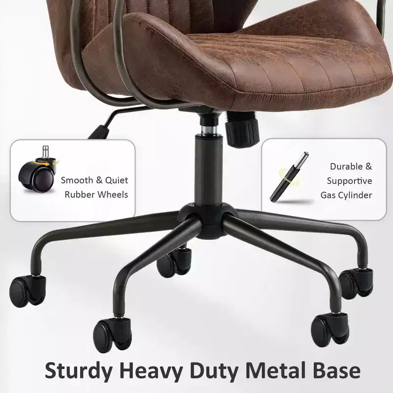 Sedia da Ufficio Ergonomica Moderna per Computer, in Tessuto Scamosciato, per Dirigenti o Ufficio Domestico