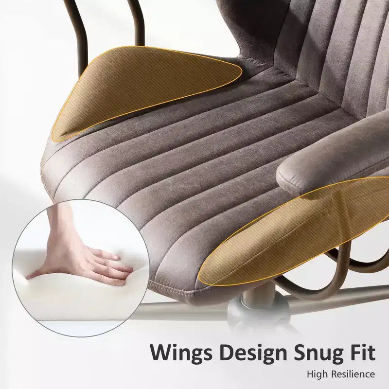 Sedia da Ufficio Ergonomica Moderna per Computer, in Tessuto Scamosciato, per Dirigenti o Ufficio Domestico