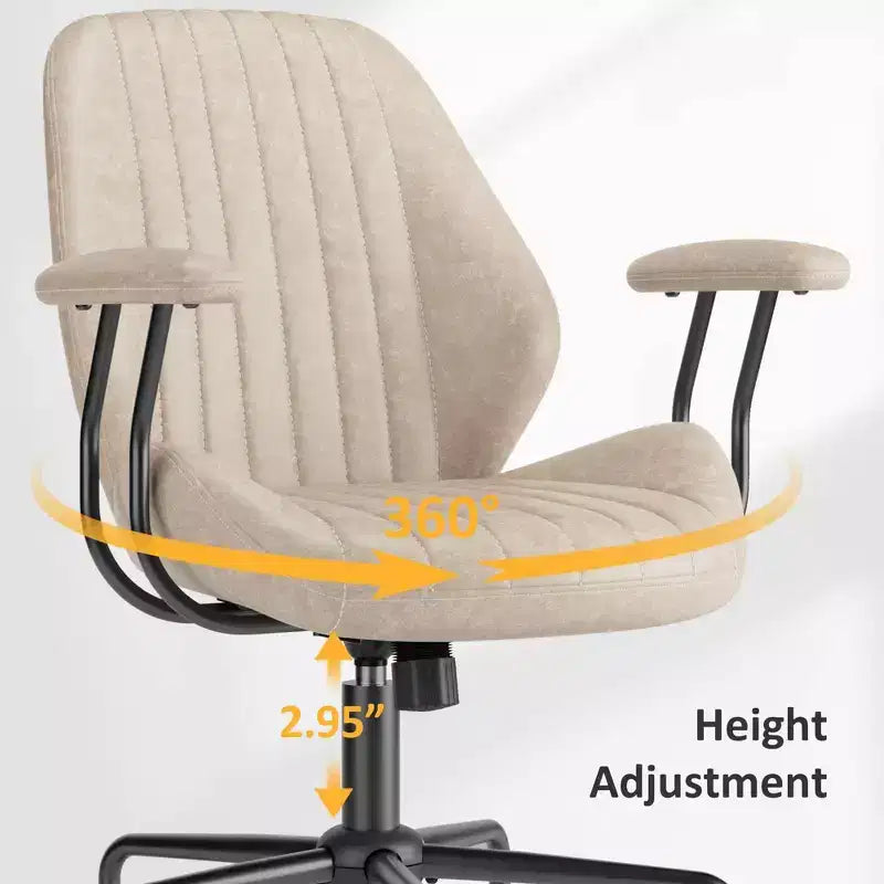 Sedia da Ufficio Ergonomica Moderna per Computer, in Tessuto Scamosciato, per Dirigenti o Ufficio Domestico