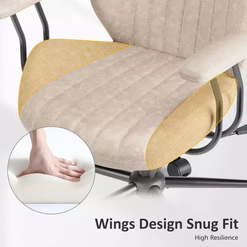 Sedia da Ufficio Ergonomica Moderna per Computer, in Tessuto Scamosciato, per Dirigenti o Ufficio Domestico