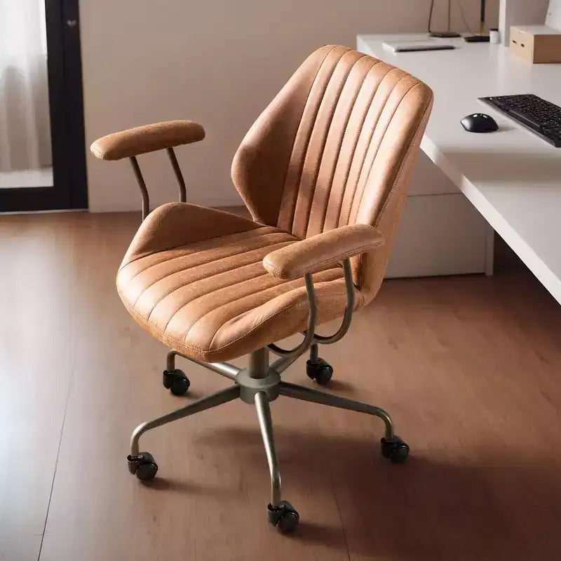 Sedia da Ufficio Ergonomica Moderna per Computer, in Tessuto Scamosciato, per Dirigenti o Ufficio Domestico