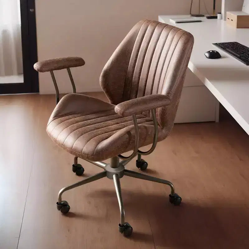 Sedia da Ufficio Ergonomica Moderna per Computer, in Tessuto Scamosciato, per Dirigenti o Ufficio Domestico