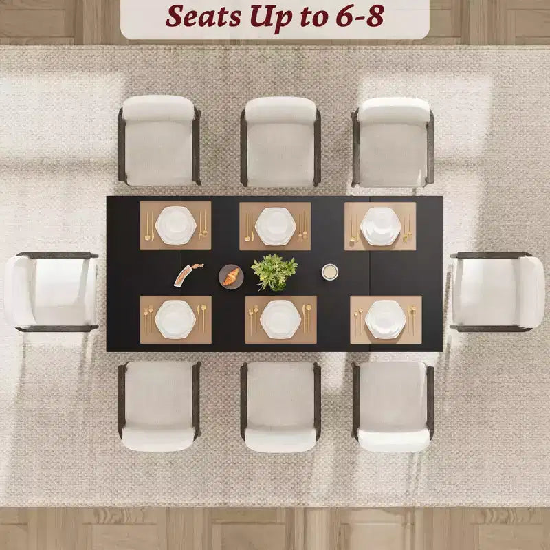 Tavolo da pranzo da 71 pollici per 6-8 persone, tavolo da cucina in stile rustico con piano grande, tavolo da pranzo rettangolare per sala da pranzo, soggiorno