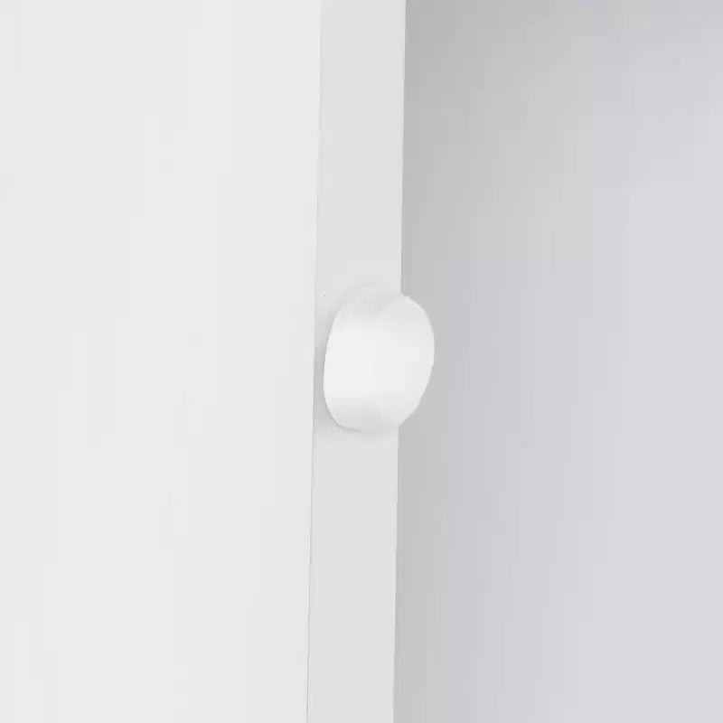 Tavolino da Caffè a LED con Contenitore a 4 Cassetti, Tavolino Moderno Lucido per Soggiorno, Tavolino Piccolo con Scaffale a Giorno, Bianco