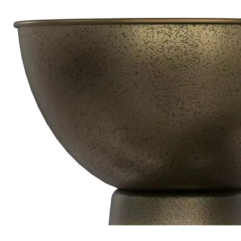 Tavolino laterale in metallo stile moderno contemporaneo, largo 30 cm, oro antico, completamente assemblato