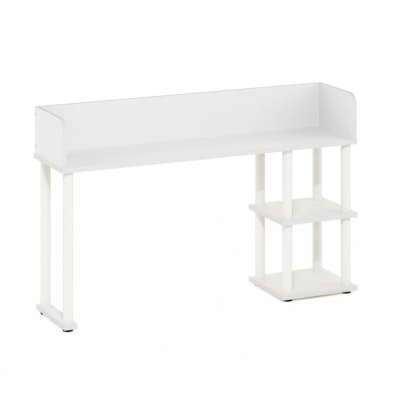 Classic Desktop Bookshelf Storage Hutch with 3 Shelves White