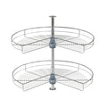 270 Degree Double Rack Stainless Steel Lazy Susan 32 Inch Diameter