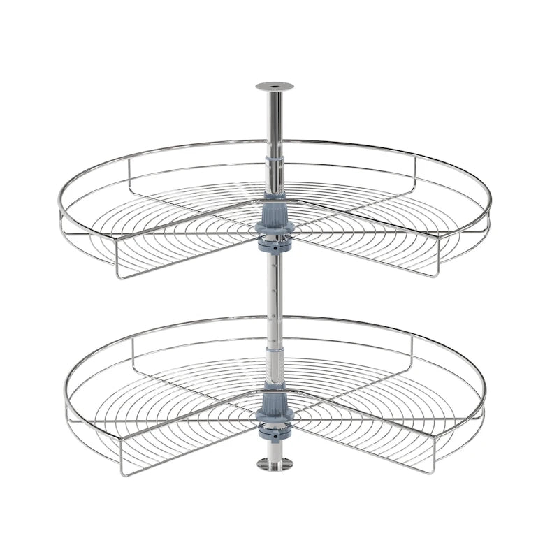270 Degree Double Rack Stainless Steel Lazy Susan 32 Inch Diameter
