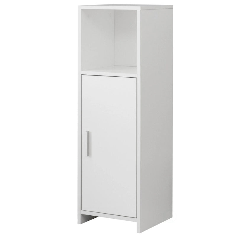 Tall Freestanding Bathroom Linen Tower Organizer Cabinet White