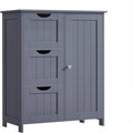Bathroom Floor Storage Cabinet with 3 Drawers and Adjustable Shelf 11.8x23.6x31.5